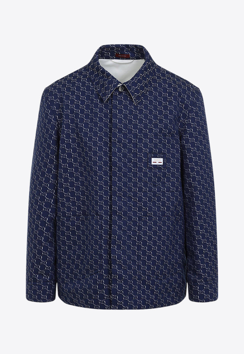 قميص طويل الأكمام بشعار الماركة ثنائي الأحرف