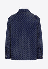 قميص طويل الأكمام بشعار الماركة ثنائي الأحرف