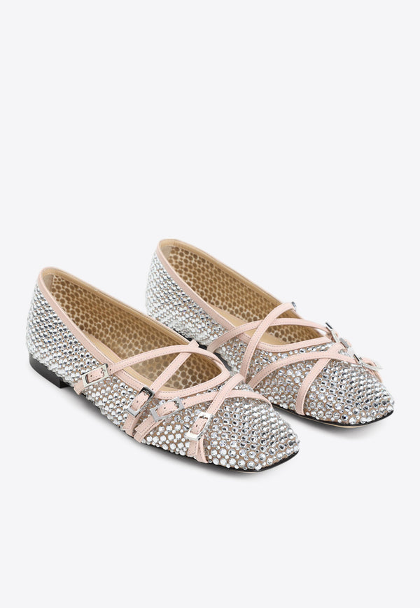 Crystal Net Ballet Flats