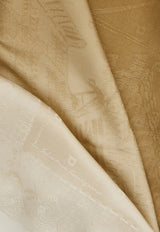 Ferragamo Palazzo Silk Jacquard Degrade Scarf Brown 310214 FO PALAZZO J 786884 TAUPE/IVORY