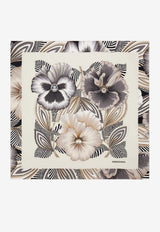 Ferragamo Brezza-Print Silk Scarf Multicolor 310227 FO BREZZA 789958 WHITE PATTERNED BRIGHT