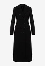 Double-Breasted Long Wool Coat