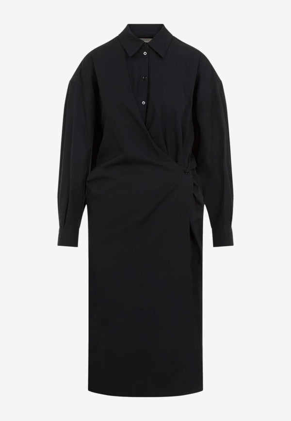 Twisted Midi Shirt Dress