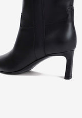 60 Pointed Leather Ankle Boots