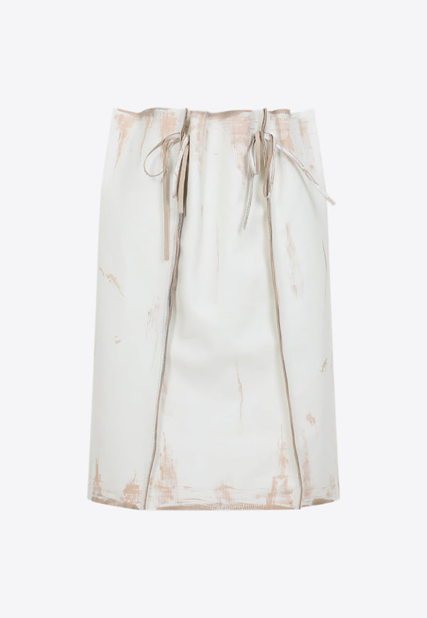 Knee-Length Leather Skirt