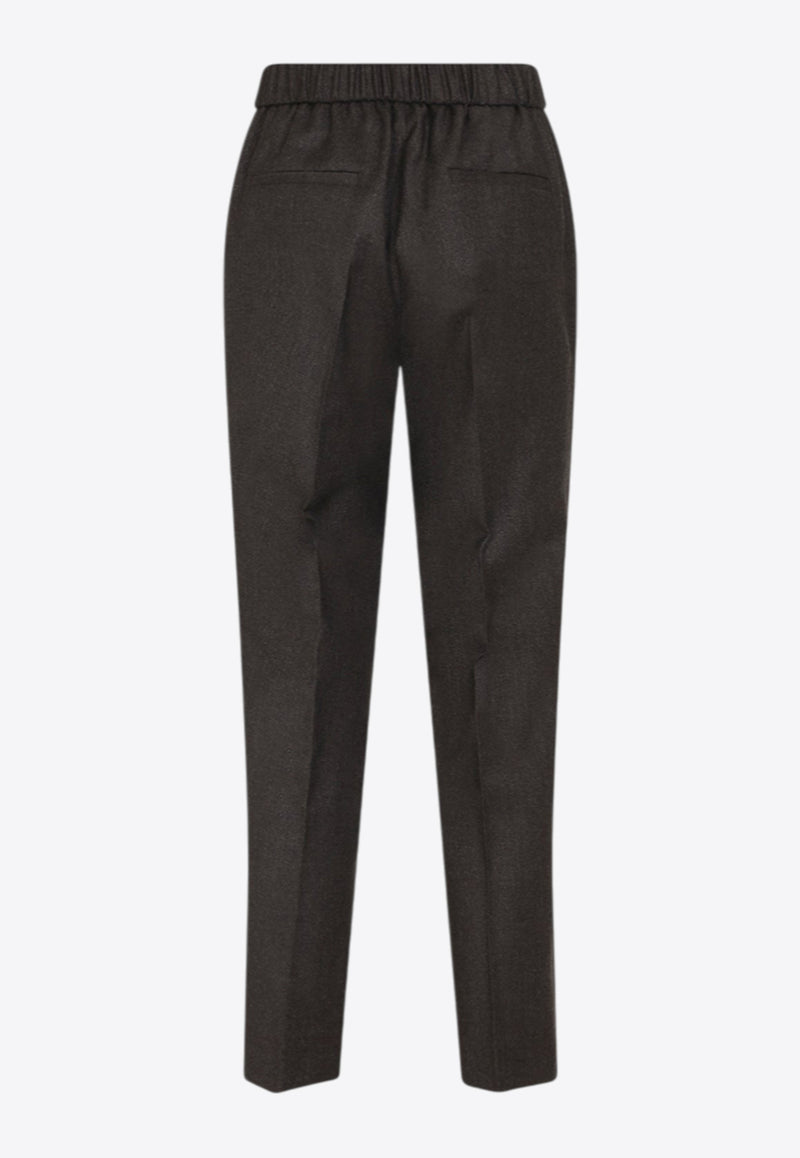 Wool-Blend Tailored Pants
