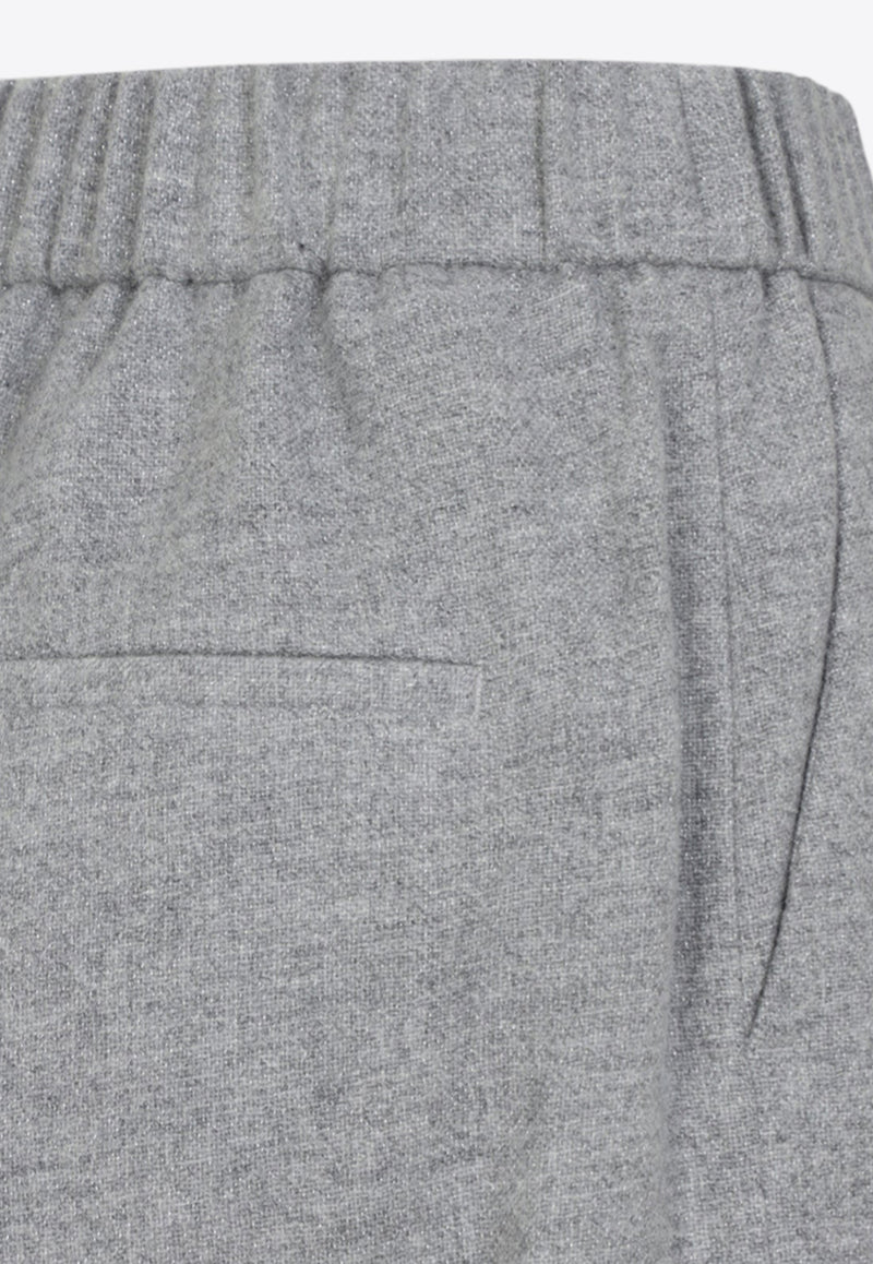 Cuffed Straight-Leg Wool Pants