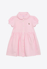 Polo Ralph Lauren Kids Baby Girls Logo Embroidered Mini Dress Pink 310734896001CO/O_POLOR-CP