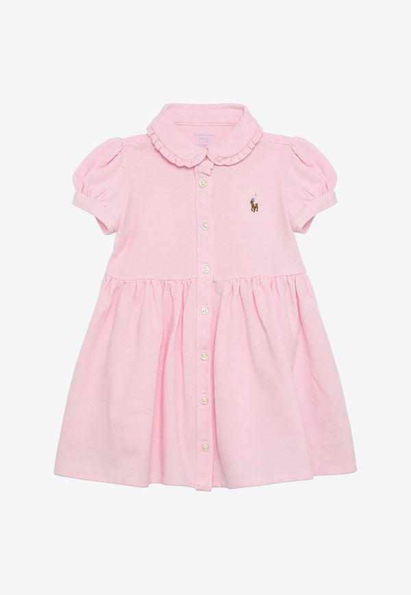 Polo Ralph Lauren Kids Baby Girls Logo Embroidered Mini Dress Pink 310734896001CO/O_POLOR-CP