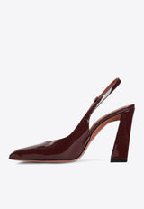 Charlotte 95 Slingback Pumps in Polished Leather