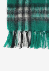 Check Mohair and Wool Scarf
