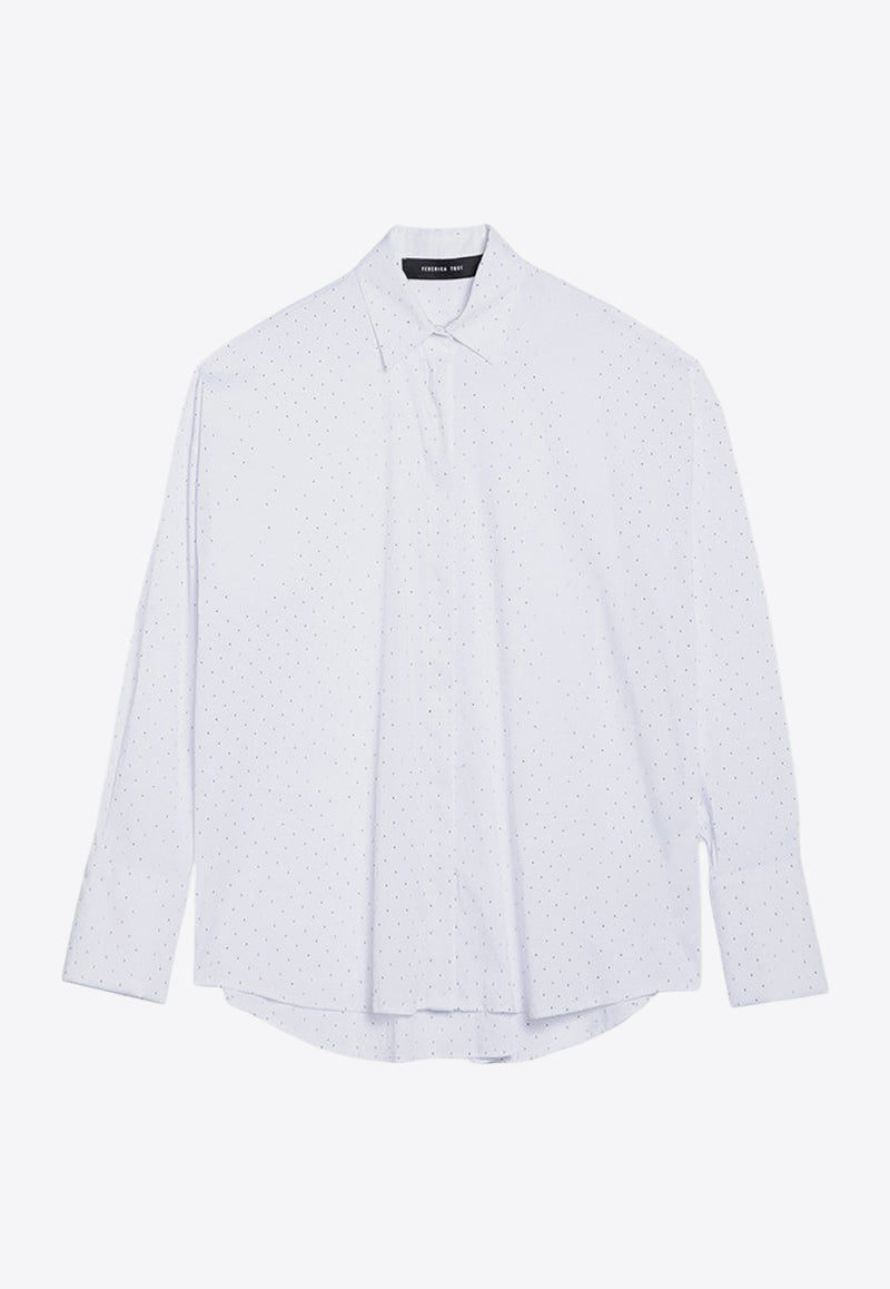 Federica Tosi Micro Crystals Embellished Shirt  White 31102300/P_FTOSI-01