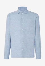 Corneliani Classic Linen Shirt Light Bue