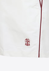 Swim Shorts with Embroidered-Logo