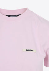 Crewneck T-shirt with Logo-Label