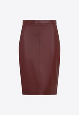 Nappa Leather Pencil Skirt