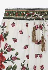 Floral-Print Mini Shorts