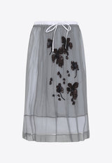 Silk Embroidered Skirt