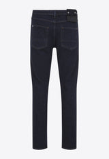 Washed Slim-Leg Jeans