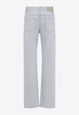 Straight-Leg Overwashed Jeans