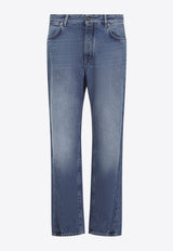 Straight-Leg Overwashed Jeans
