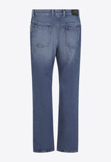 Straight-Leg Overwashed Jeans