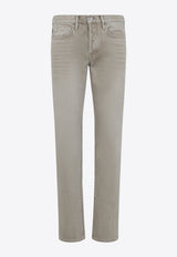 Washed Straight-Leg Jeans