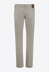 Washed Straight-Leg Jeans