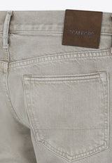 Washed Straight-Leg Jeans