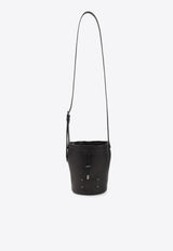 Nappa Leather Drawstring Bucket Bag
