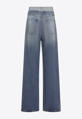 Washed Straight-Leg Jeans