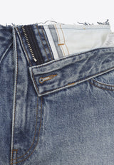 Washed Straight-Leg Jeans