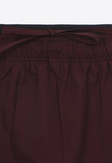 Triangle Logo Flared Midi Skirt