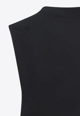 Draped Asymmetric Midi Dress