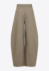 The Ovalo Jeans with Embroidered-Monogram