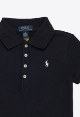 Polo Ralph Lauren Kids Girls Logo Embroidered Polo T-shirt Blue 312573242008CO/O_POLOR-RN