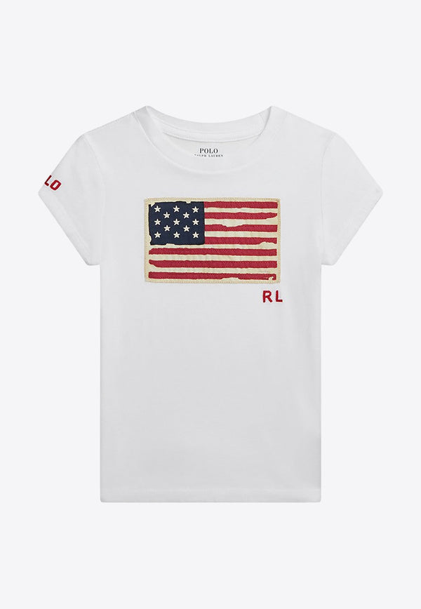 Polo Ralph Lauren Kids Boys American Flag T-shirt White 312901144005CO/P_POLOR-WHT