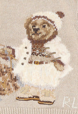 Polo Ralph Lauren Kids Baby Girls Intarsia Knit Bear Sweater Beige 312919958001_000_CREAM_