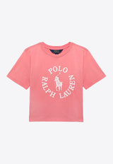 Polo Ralph Lauren Kids Girls Logo Print T-shirt Pink 312935286002CO/O_POLOR-RP