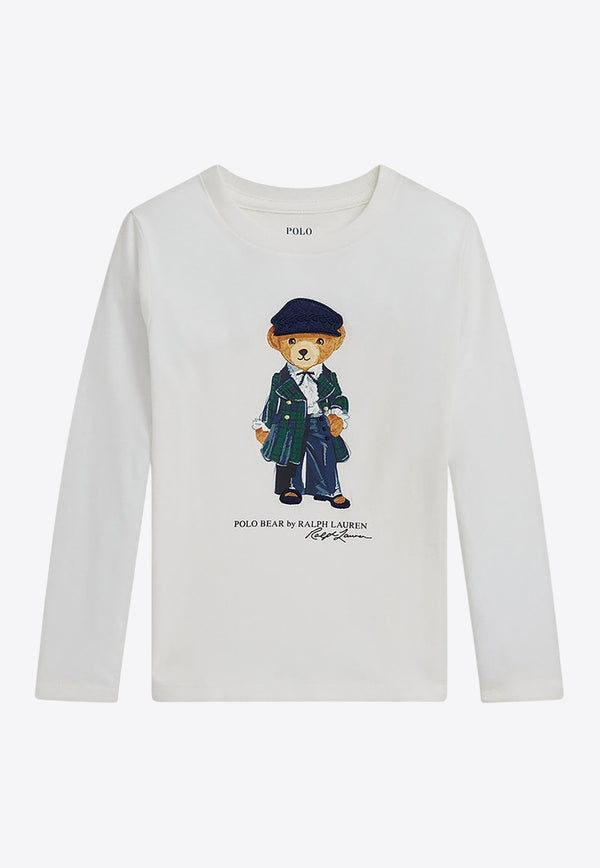 Polo Ralph Lauren Kids Girls Polo Bear Long-Sleeved T-shirt Beige 312952134001CO/P_POLOR-NE