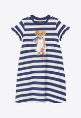 Polo Ralph Lauren Kids Girls Polo Bear Striped Dress Navy 312965227001CO/Q_POLOR-NW