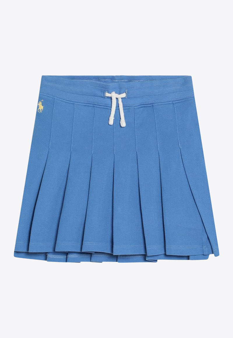 Polo Ralph Lauren Kids Girls Pleated Mini Skirt Light Blue 312966519003CO/Q_POLOR-HI