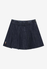 Polo Ralph Lauren Kids Girls Pleated Denim Skirt Blue 312978801001DE/R_POLOR-AW