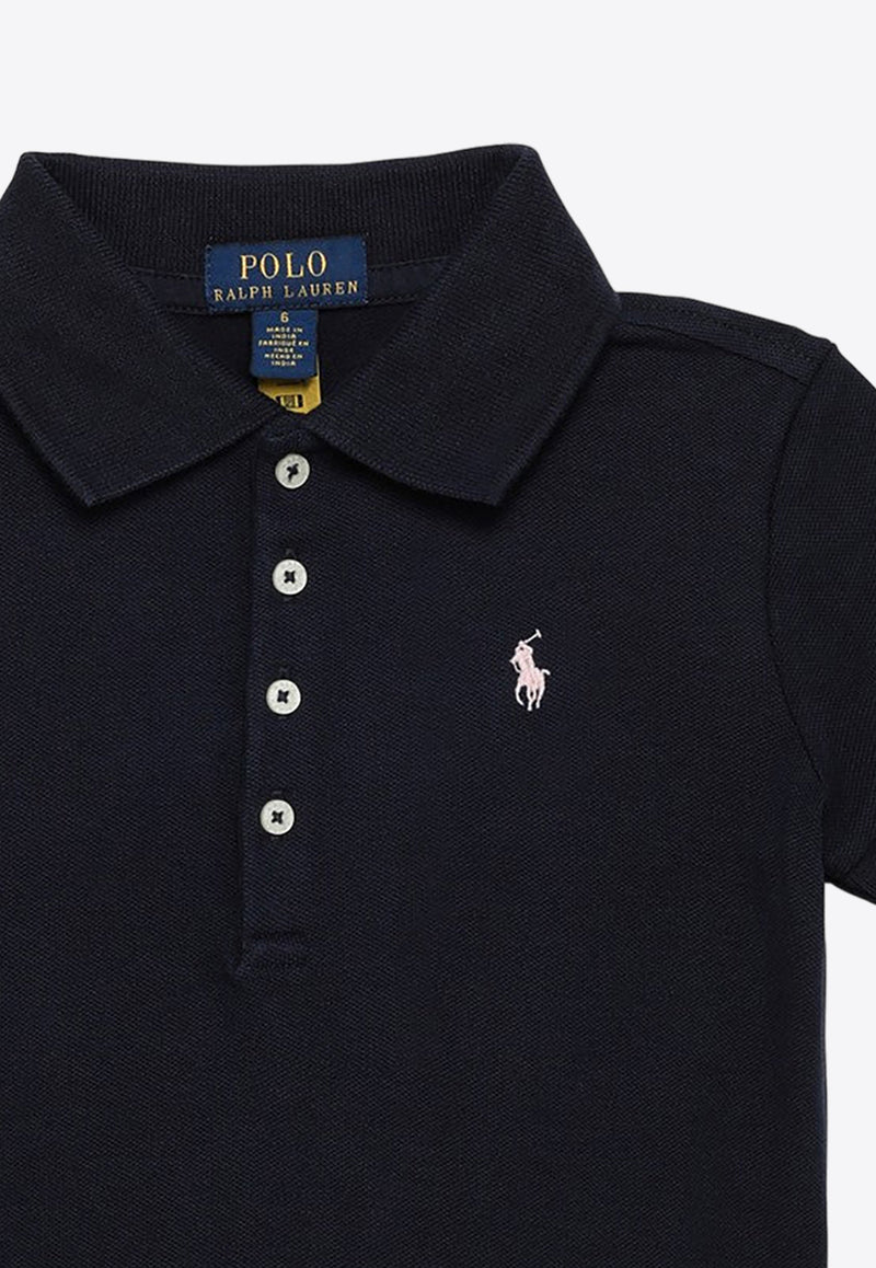 Polo Ralph Lauren Kids Girls Logo Embroidered Polo T-shirt Navy 313573242008CO/O_POLOR-RN
