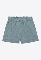 Polo Ralph Lauren Kids Girls Paperbag Denim Shorts Blue 313784534004CO/O_POLOR-MW