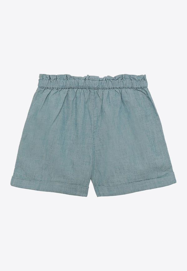 Polo Ralph Lauren Kids Girls Paperbag Denim Shorts Blue 313784534004CO/O_POLOR-MW