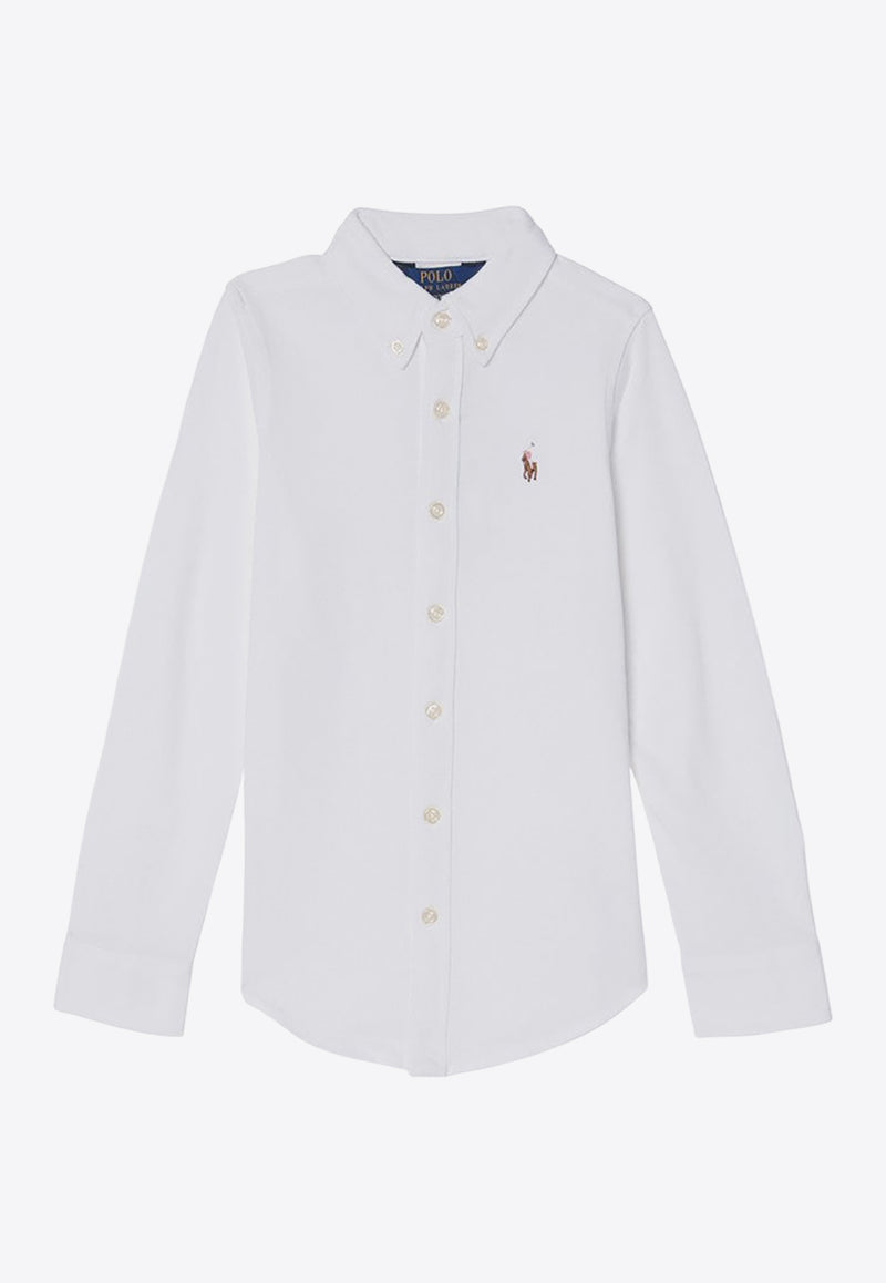 Polo Ralph Lauren Logo-Embroidered Oxford Shirt 313901132002CO/P_POLOR-WHT