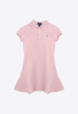 Polo Ralph Lauren Kids Girls Logo Embroidered Polo Dress Pink 313934962001CO/O_POLOR-PB