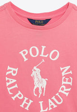 Polo Ralph Lauren Kids Girls Logo Print T-shirt Pink 313935286002CO/O_POLOR-RP