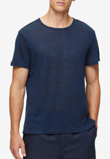 Derek Rose Jordan 2 Linen T-shirt Navy 3163-JORD002NAVNAVY